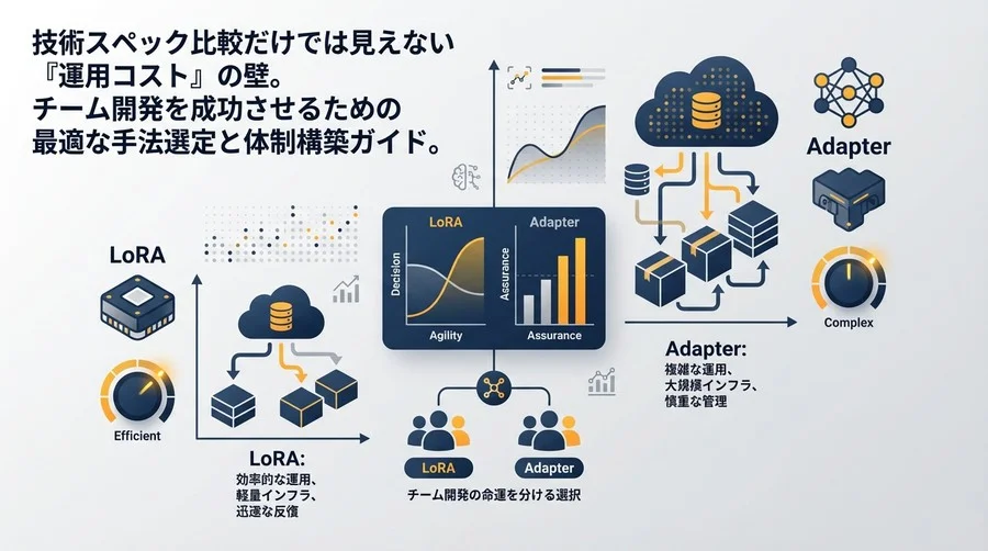 LoRAとAdapterどちらを選ぶ？チーム開発の命運を分ける「運用コスト」の正体