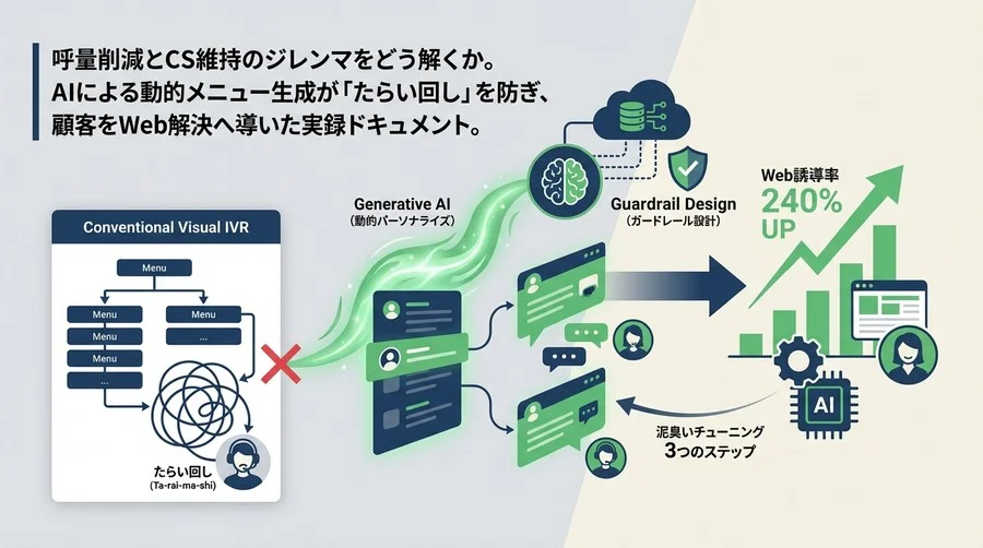 Visual IVR×生成AI導入の実録：Web誘導率240%増の裏にあった泥臭いリスク対策とガードレール設計