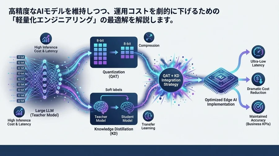 LLM推論コストを劇的に削減する「量子化×知識蒸留」統合戦略：エッジ実装の最適解と落とし所