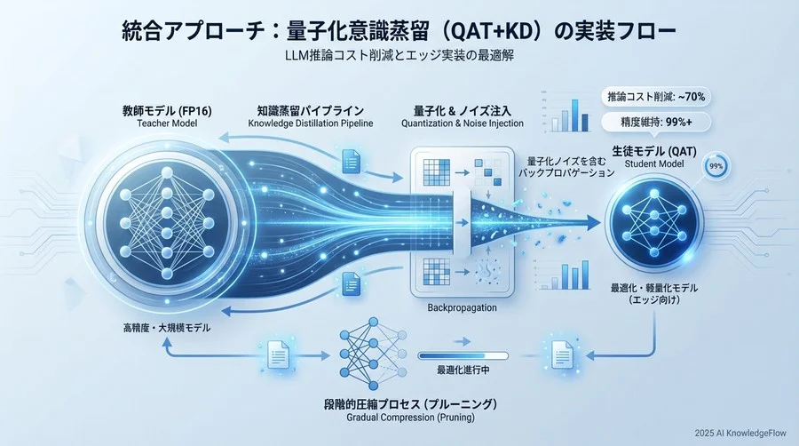 ベストプラクティス③：【統合アプローチ】量子化意識蒸留（QAT+KD）の実装フロー - Section Image