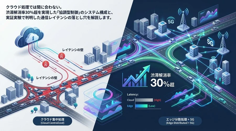 5GとエッジAIで実現する交通流最適化：渋滞解消率30%超の「協調型制御」アーキテクチャ