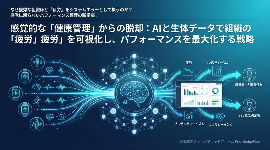 感覚的な「健康管理」からの脱却：AIと生体データで組織の「疲労」を可視化し、パフォーマンスを最大化する戦略