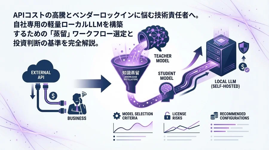 脱API依存！自社専用ローカルLLM構築のための知識蒸留・モデル選定ガイド