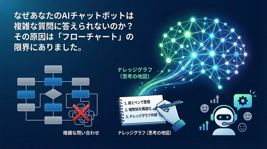 なぜAIチャットボットは複雑な質問に弱いのか？「思考の地図」で解決するシナリオ設計術
