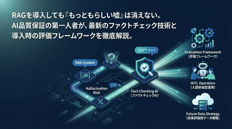RAG導入の壁「もっともらしい嘘」をどう防ぐ？CTOが説くファクトチェックAI選定と品質保証の新常識
