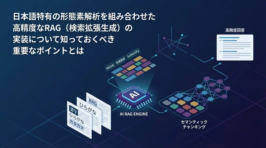 日本語RAGの精度向上：形態素解析とセマンティックチャンキングで実現する実装戦略