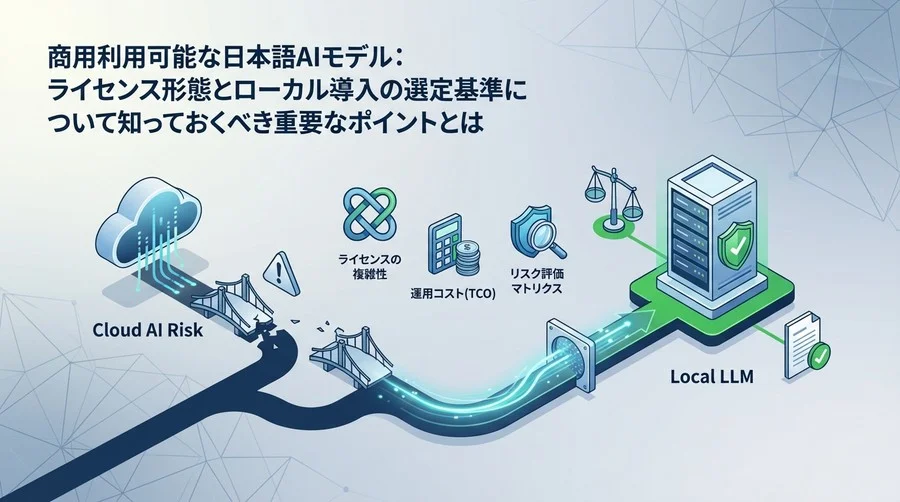 商用利用可能な日本語AIモデルの罠：ライセンス形態とローカル導入の選定基準