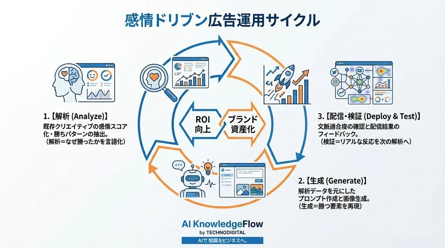 なぜ「勝ちクリエイティブ」は3日で死ぬのか？AI感情解析が暴くCVR低迷の真犯人と対策 - Conclusion Image