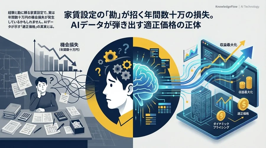 家賃設定の「勘」が招く年間数十万の損失。AIデータが弾き出す適正価格の正体