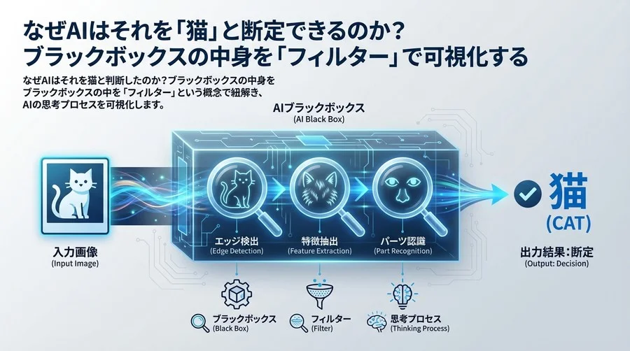なぜAIはそれを「猫」と断定できるのか？ブラックボックスの中身を「フィルター」で可視化する