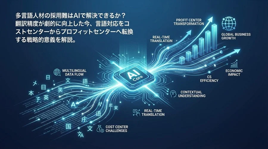多言語対応のコスト構造を破壊する：リアルタイム翻訳AIがCSをプロフィットセンターに変える理由