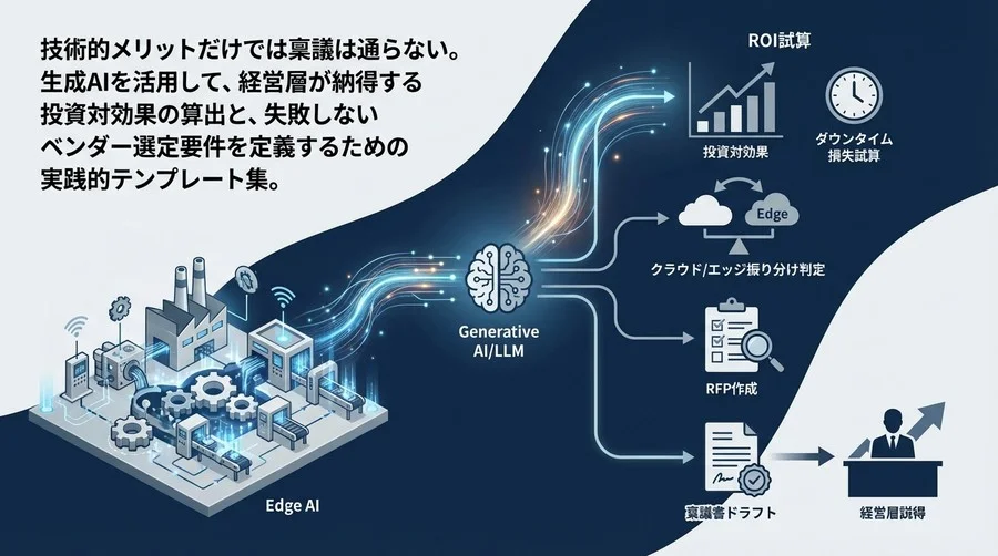エッジAI設備監視の稟議を通す：経営層を説得するROI試算・RFP作成プロンプトテンプレート集