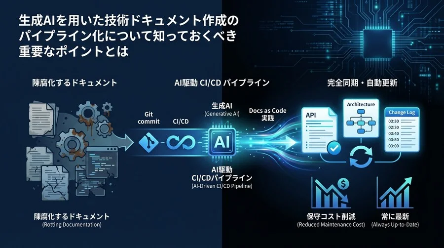 技術ドキュメントの「腐敗」を止めるAIパイプライン構築術：CI/CDと生成AIで実現する完全同期のDocs as Code実践