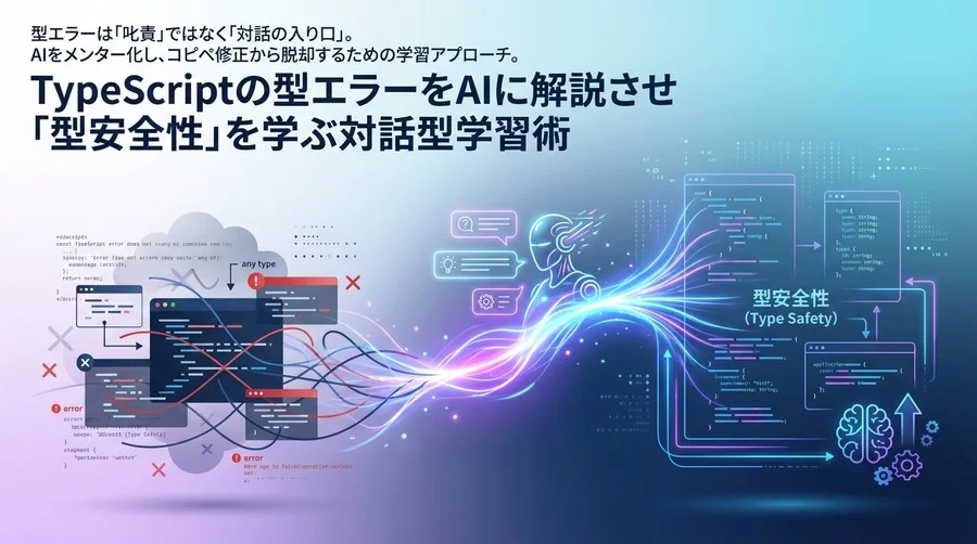 TypeScriptの型エラーをAIに解説させ「型安全性」を学ぶ対話型学習術