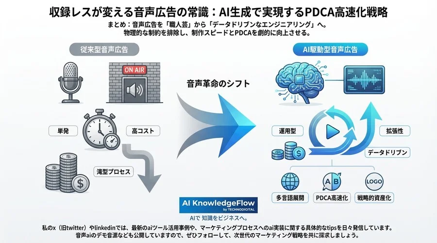 「収録レス」が変える音声広告の常識：AI生成で実現するPDCA高速化戦略 - Conclusion Image