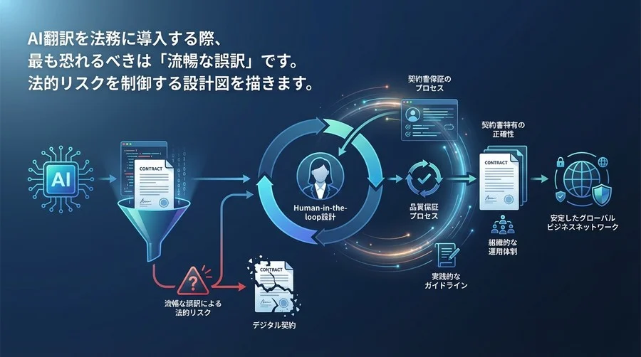 契約書AI翻訳の法的リスクを制御するHuman-in-the-loop設計と品質管理