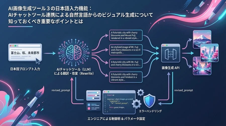DALL-E 3 API×日本語入力の真実：勝手に書き換わるプロンプトをエンジニアはどう制御すべきか