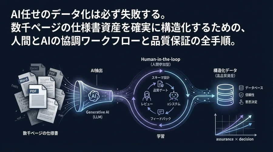 仕様書AI移行の全手順：数千ページの資産を「ゴミ」にしないための品質保証戦略