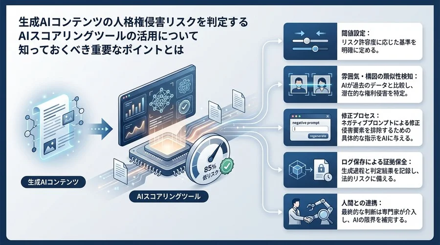 生成AIのリスク判定を自動化する：人格権侵害を防ぐAIスコアリング活用5つの鉄則