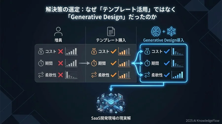 解決策の選定：なぜ「テンプレート活用」ではなく「Generative Design」だったのか - Section Image