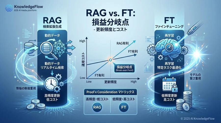 RAG vs ファインチューニング：動的データ処理における構造的違い - Section Image