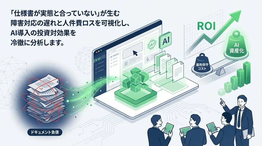 「ドキュメント負債」を資産に変える：AI自動生成のROI試算と運用保守コスト最適化の現実解