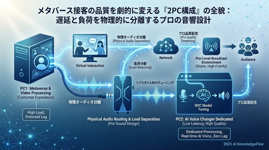 システム設計：物理とデジタルのオーディオルーティング図 - Section Image