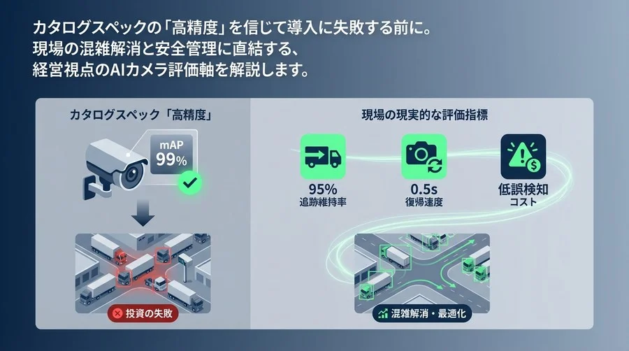 AIカメラの「高精度」は信じるな。物流現場の混雑解消に直結する、本当に見るべき3つの評価指標