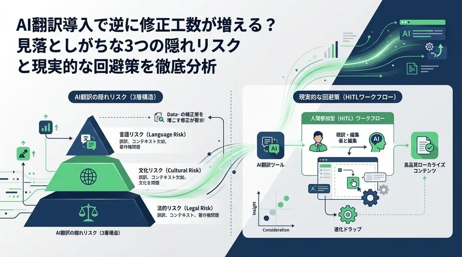 AI翻訳導入で逆に修正工数が増える？見落としがちな3つの隠れリスクと現実的な回避策を徹底分析