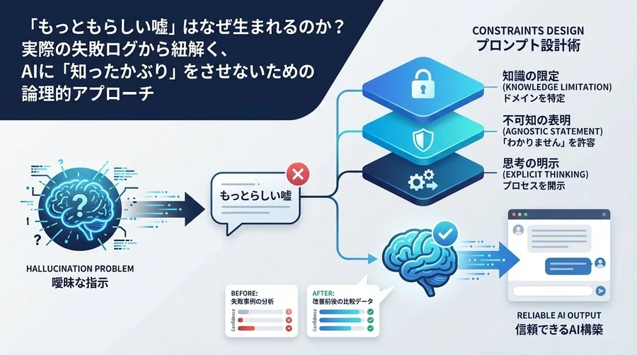 なぜAIは知ったかぶりをするのか？ハルシネーションを封じる「制約条件」設計の全技術