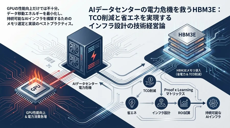 AIデータセンターの電力危機を救うHBM3E：TCO削減と省エネを実現するインフラ設計の技術経営論