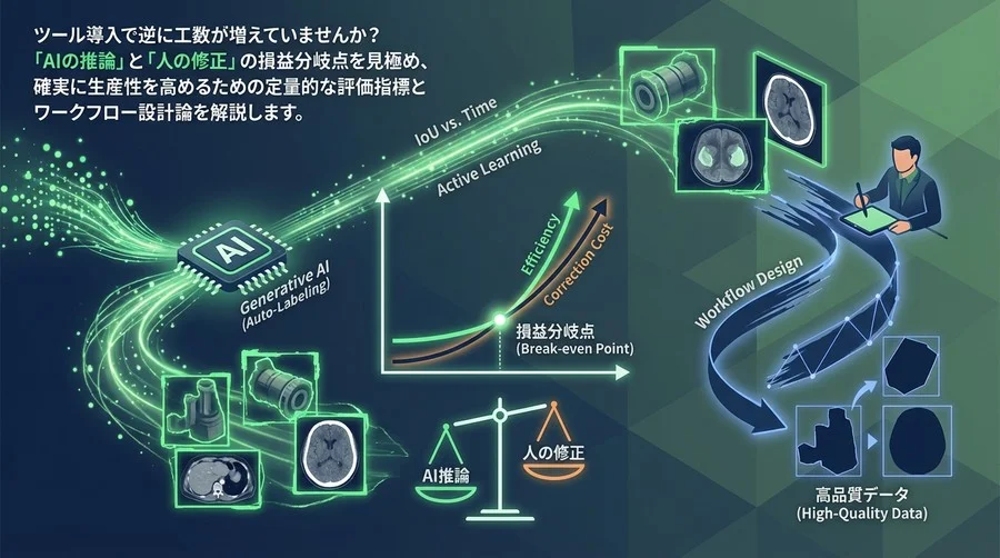 AIラベリングの「修正コスト」損益分岐点：セグメンテーション効率化の定量的評価とワークフロー設計
