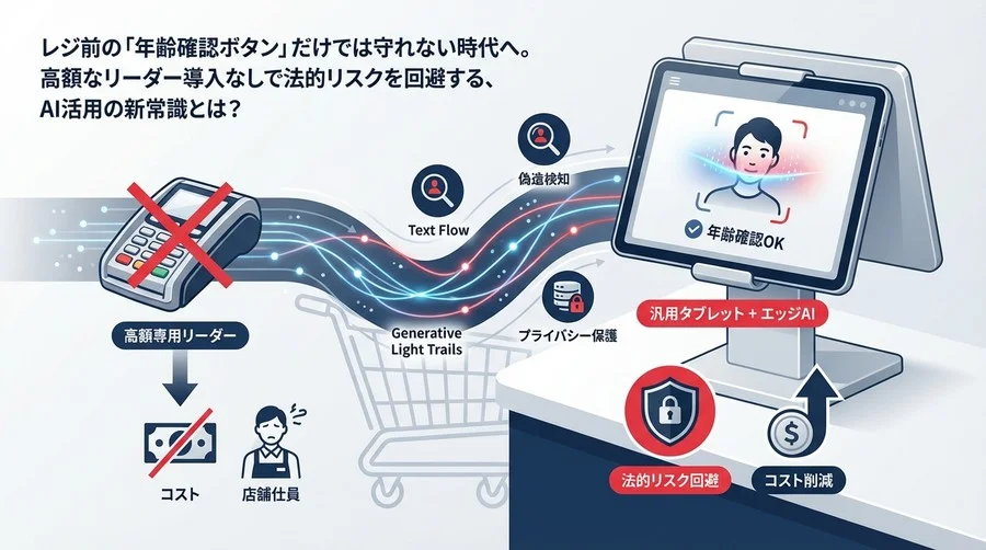 専用リーダー不要！画像解析AIで実現する年齢確認のコスト削減と法的リスク回避の現場論