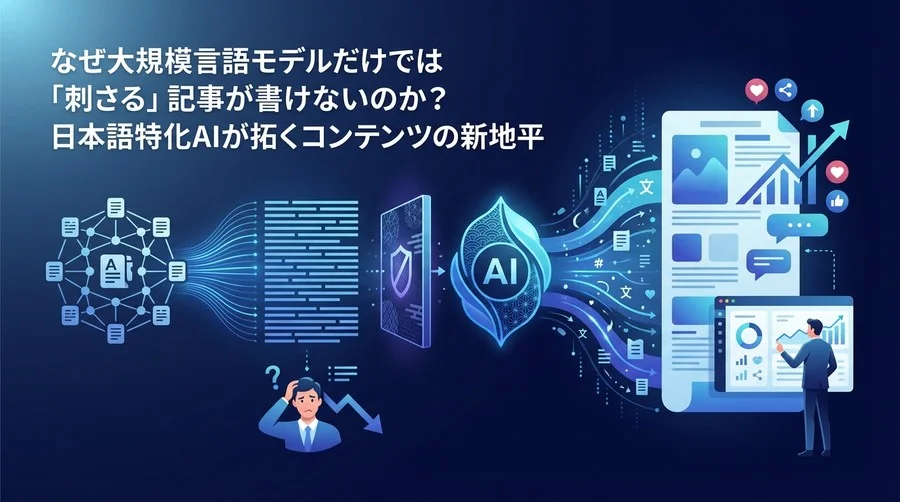 なぜChatGPTだけでは「刺さる」記事が書けないのか？日本語特化AI「Rinna」が拓くコンテンツの新地平
