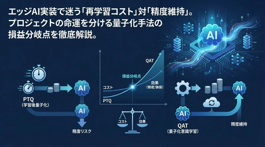 エッジAIの量子化戦略：PTQとQATの損益分岐点を見極める「コスト対効果」の決断術