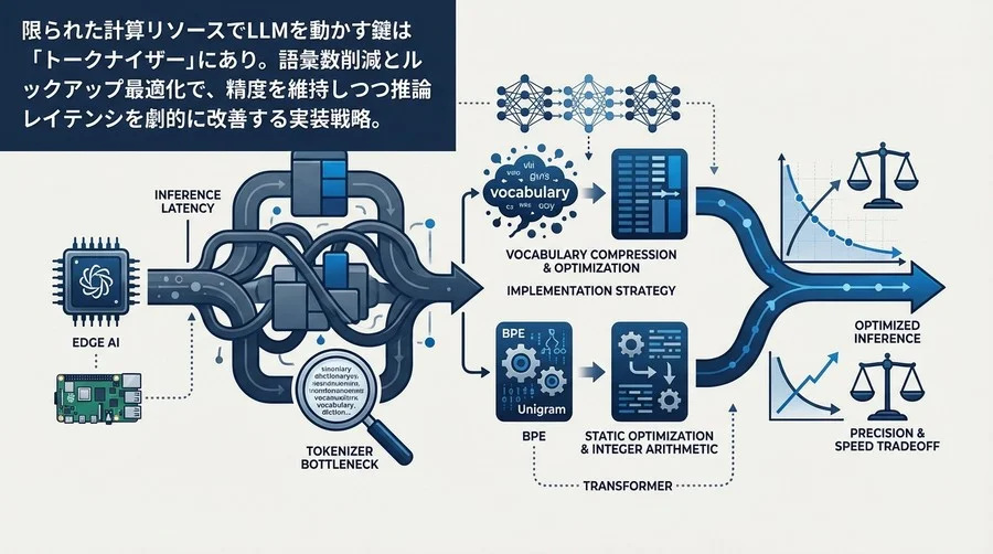 エッジAIの推論遅延を断つ：トークナイザー軽量化と語彙圧縮の実装戦略