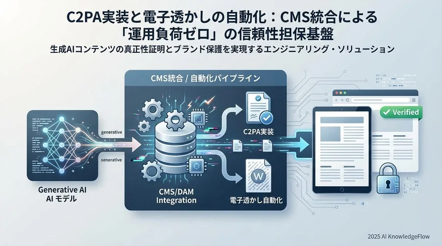 技術スタックの選定：C2PAライブラリと透かしソリューションの統合 - Section Image