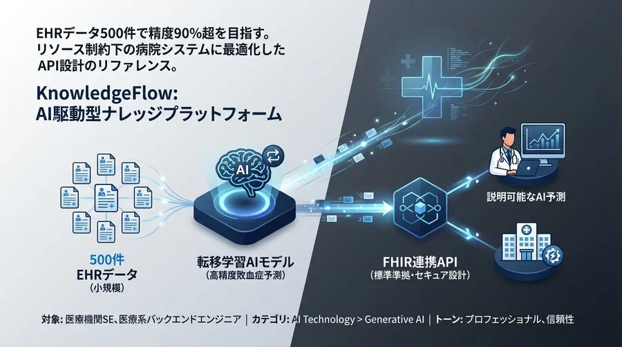 小規模EHRデータ500件で挑む敗血症予測AI：転移学習を活用したFHIR連携API設計の実践リファレンス