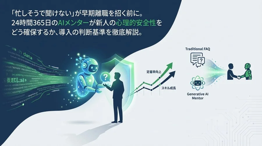 「質問できない」が離職を招く前に。AIメンターが新人の心理的安全性を守る理由と導入ガイド