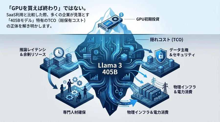 Llamaモデル自社構築の「隠れコスト」全貌：GPU購入費を超越するTCOの現実