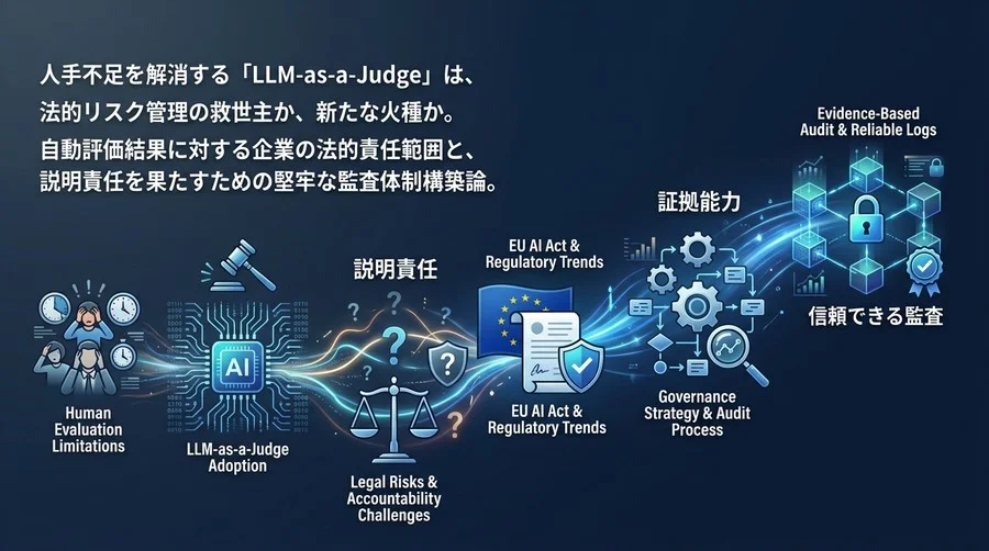 LLM-as-a-Judgeの法的リスク論：自動評価を「証拠能力ある監査」に昇華させるガバナンス戦略