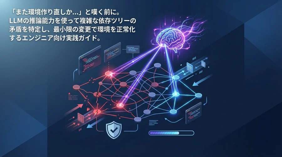 環境再構築は敗北だ。AIを「依存関係ソルバー」として使い倒し、複雑な競合をピンポイントで外科手術する技術