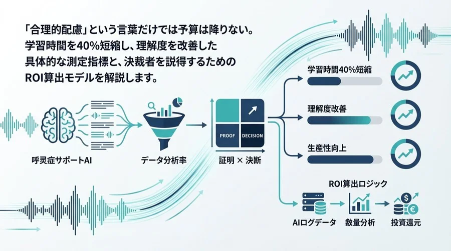 「合理的配慮」で予算は降りない：ディスレクシア支援AIのROI算出と3つの成功指標