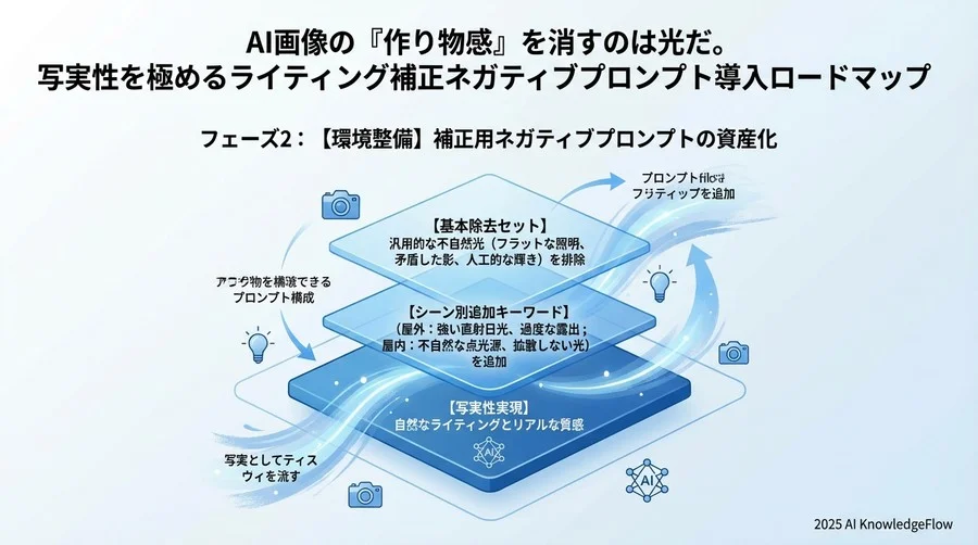 フェーズ2：【環境整備】補正用ネガティブプロンプトの資産化 - Section Image