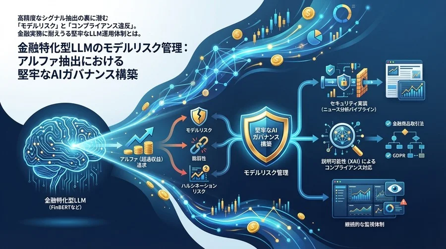 金融特化型LLMのモデルリスク管理：アルファ抽出における堅牢なAIガバナンス構築