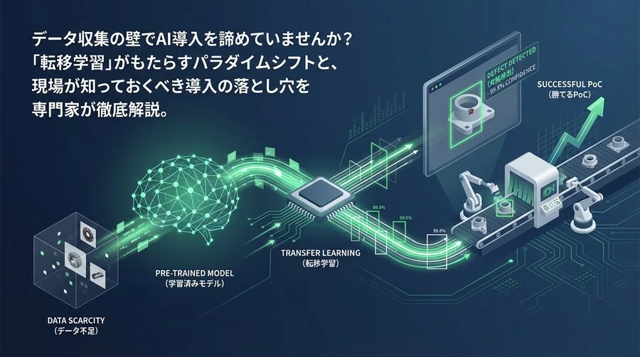 データ不足で外観検査AIを諦めるな。転移学習が変える製造現場の「勝てる」PoC戦略