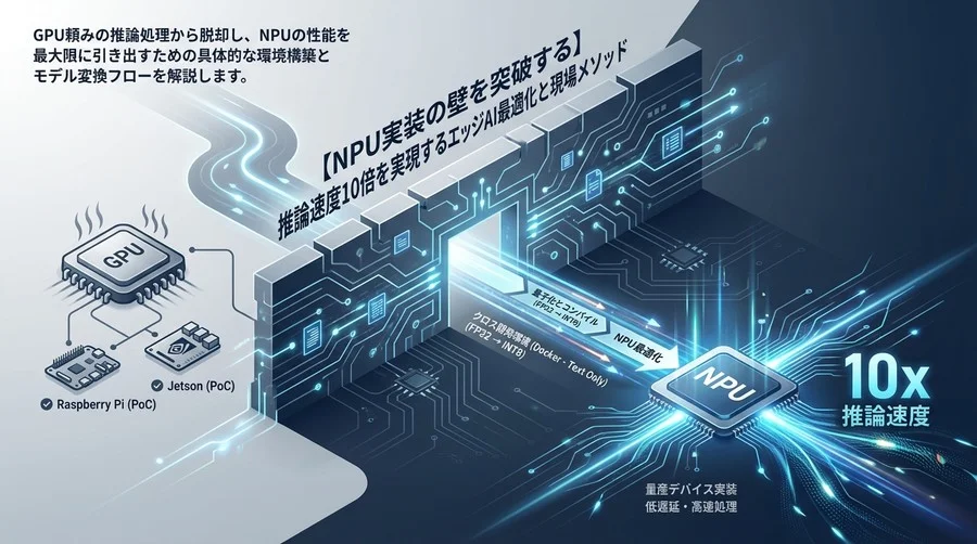 【NPU実装の壁を突破する】推論速度10倍を実現するエッジAI最適化と量子化の現場メソッド