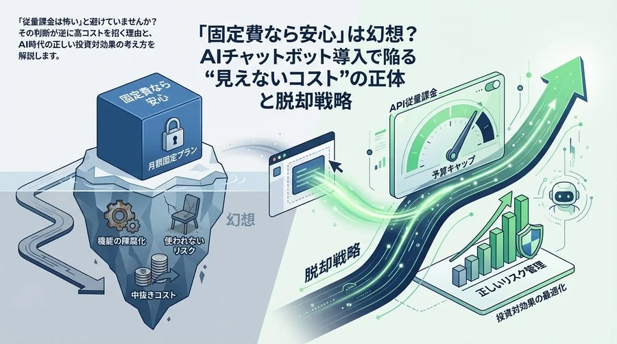 「固定費なら安心」は幻想？AIチャットボット導入で陥る“見えないコスト”の正体と脱却戦略