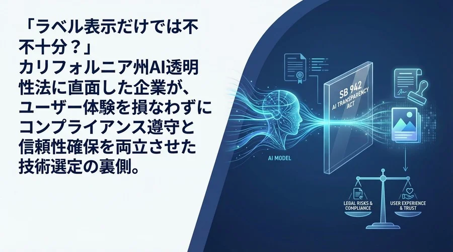 SB 942対応：AI透明性確保のためのウォーターマーク技術選定ガイド
