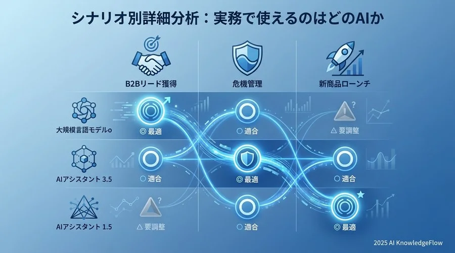 シナリオ別詳細分析：実務で使えるのはどのAIか - Section Image